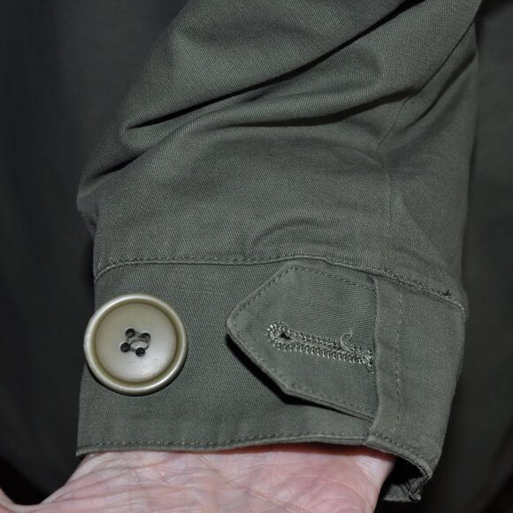 Green Parka Pink Raccoon Fur Trim, Faux Fur Lining M - Picture 14 of 14